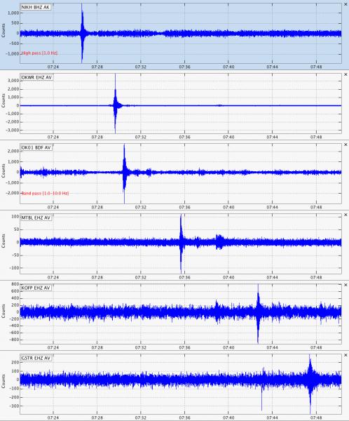 Cleveland Volcano seismic infrasound 2013 eruption
