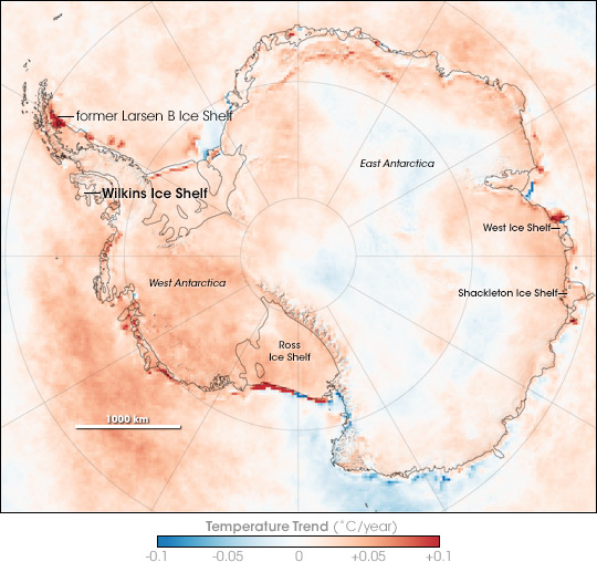 Antarctic temperatures
