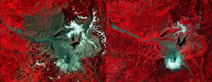 Landsat Mount St. Helens