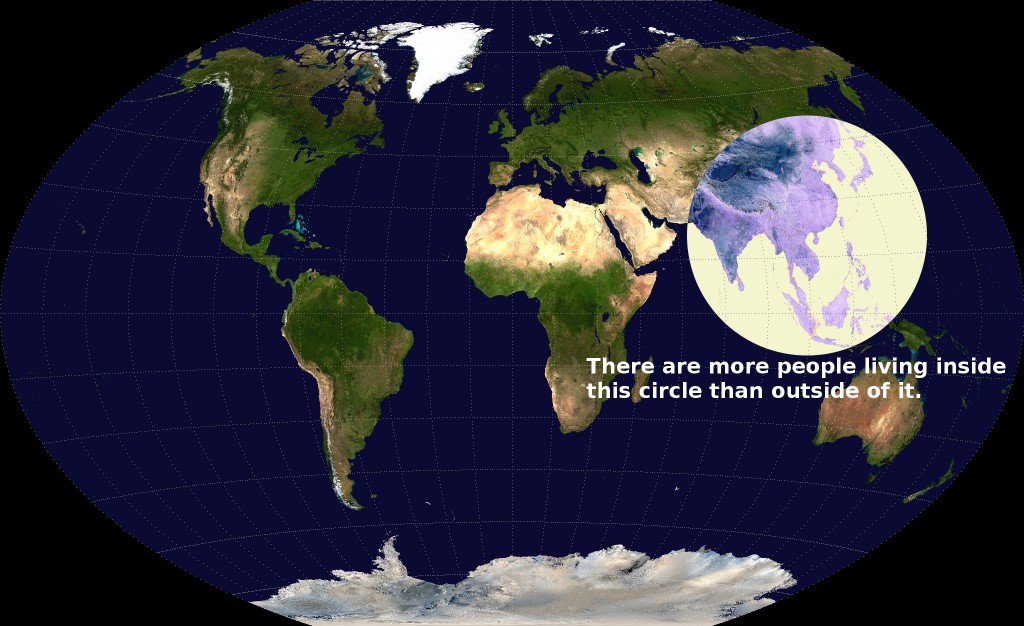 circle population map Asia