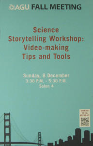agu science storytelling workshop poster